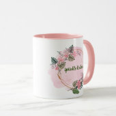 Rosa, Blumenkreis, motivierend Tasse (VorderseiteRechts)