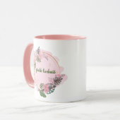 Rosa, Blumenkreis, motivierend Tasse (Vorderseite Links)