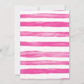 Rosa Blumenkuchen Backend Herausforderung Geburtst Einladung (Rückseite)