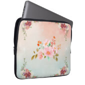 Rosa Blumenkunst, Blühend Blume Laptopschutzhülle (Vorne Rechts)
