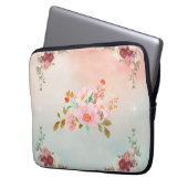 Rosa Blumenkunst, Blühend Blume Laptopschutzhülle (Vorderseite Links)