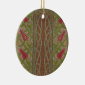 Rosa Blumenkunst nouveau Bucheinbandverzierung Keramikornament (Rechts)