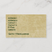 Rosa Blumenkunst Nouveau Visitenkarte (Rückseite)