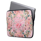 Rosa Blumenkunst, rosa Blumenreste Laptopschutzhülle (Vorderseite Links)