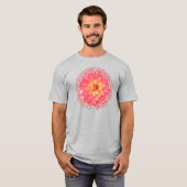 rosa Blumenkunst T-Shirt (Vorne ganz)