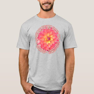 rosa Blumenkunst T-Shirt