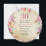 Rosa Blumenland Gold 30. Geburtstag Party Einladung<br><div class="desc">Pink Floral Country Gold 30. Geburtstag Party Einladung Matching Kollektion in Niche und Nest Shop Design Courtesy von www.createthecut.com</div>