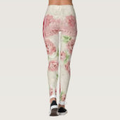Rosa, blumenlange Leggings (Rückseite)