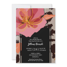 Rosa Blumenleopard Print Brautparty