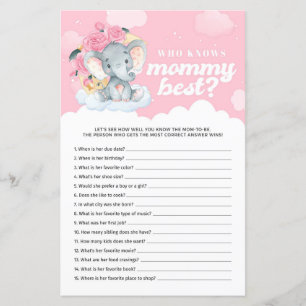Rosa Blumenlephant, der Mommy Best Game kennt