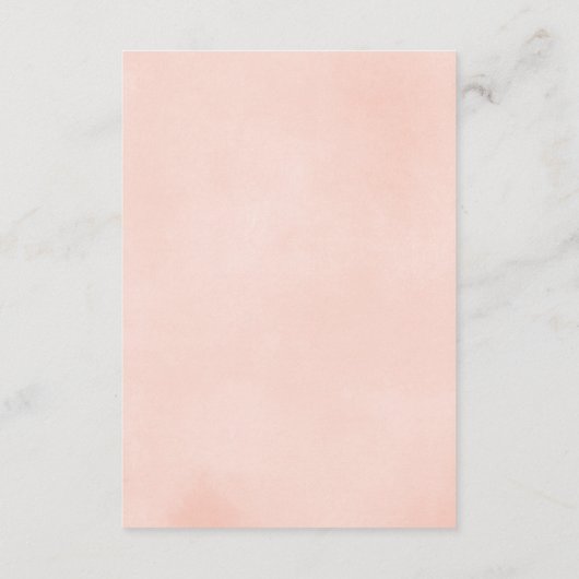 Rosa Blumenmädchen Babydusche Anfrage en Begleitkarte (Rückseite)