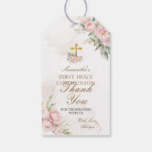 Rosa Blumenmädchen Erstplatzierung des Goldenen Kr Geschenkanhänger (Rückseite)