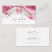 Rosa Blumenmagazin Visitenkarte (Vorne/Hinten)