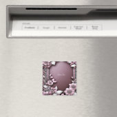 Rosa Blumenmagnet Magnet (In Situ (Geschirrspüler))