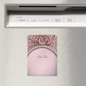 Rosa Blumenmagnet Magnet (In Situ (Geschirrspüler))