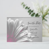 Rosa Blumenmarken Hochzeit speichern das Datum Save The Date (Stehend Vorderseite)