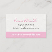 Rosa Blumenmatte auf der Wave Business Card Visitenkarte (Vorderseite)