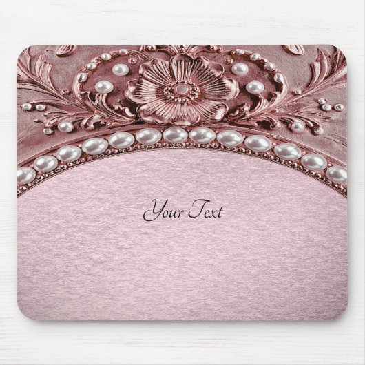 Rosa Blumenmauspad Mousepad (Vorne)