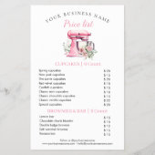 Rosa Blumenmischweine - Preisliste für Bäckereien Flyer (Hinten)