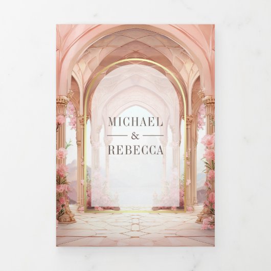 Rosa Blumenmuseum Monte San Giorgio Dreifach Gefaltete Einladung (Cover)