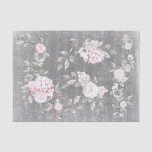 rosa Blumenmusik graue Decke Seidenpapier