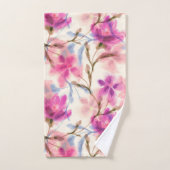 Rosa Blumenmuster Badhandtuch Set (Handtuch)