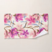 Rosa Blumenmuster Badhandtuch Set (Handtuch)