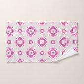 Rosa Blumenmuster Badhandtuch Set (Handtuch)