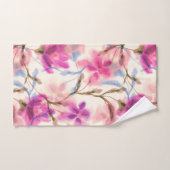 Rosa Blumenmuster Badhandtuch Set (Handtuch)