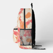 Rosa Blumenmuster Bedruckter Rucksack (Rechts)