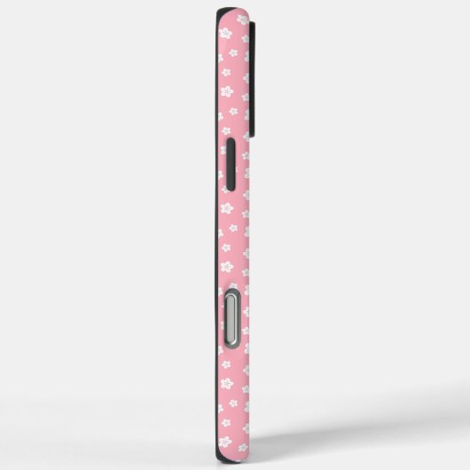 Rosa Blumenmuster Case-Mate iPhone Hülle (Rückseite / Rechts)