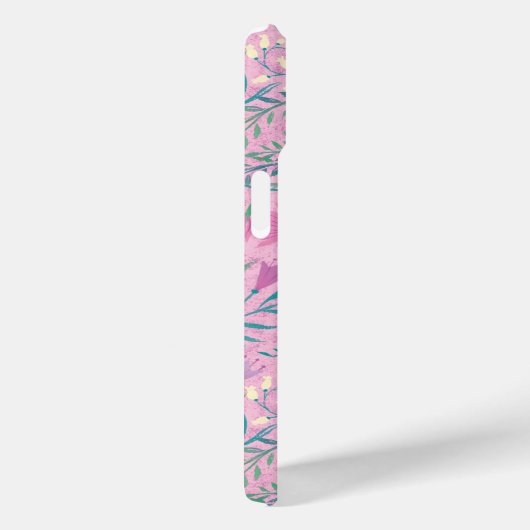 Rosa Blumenmuster Case-Mate iPhone Hülle (Rückseite / Rechts)