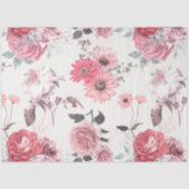 rosa Blumenmuster, Design 12 Seidenpapier (Vorderseite)