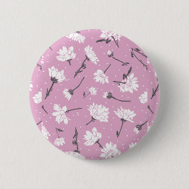 Rosa Blumenmuster-Design - Elegante Blume Art Button