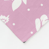 Rosa Blumenmuster-Design - Elegante Blume Art Fleecedecke (Ecke)