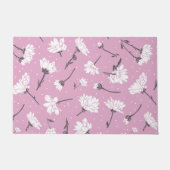 Rosa Blumenmuster-Design - Elegante Blume Art Fußmatte (Vorderseite)