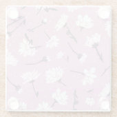 Rosa Blumenmuster-Design - Elegante Blume Art Glasuntersetzer (Rückseite)