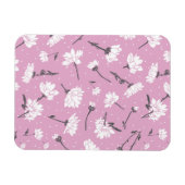 Rosa Blumenmuster-Design - Elegante Blume Art Magnet (Horizontal)