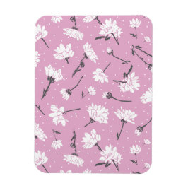 Rosa Blumenmuster-Design - Elegante Blume Art Magnet