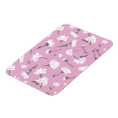 Rosa Blumenmuster-Design - Elegante Blume Art Magnet (Linke Seite)