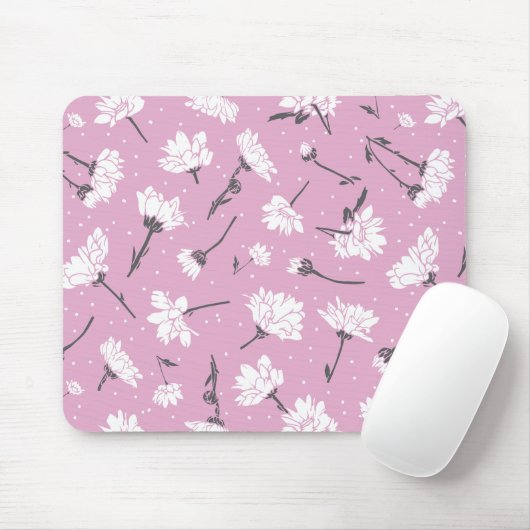 Rosa Blumenmuster-Design - Elegante Blume Art Mousepad (Mit Mouse)