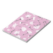 Rosa Blumenmuster-Design - Elegante Blume Art Notizblock (Rotiert)
