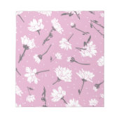 Rosa Blumenmuster-Design - Elegante Blume Art Notizblock (Vorderseite)