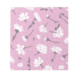 Rosa Blumenmuster-Design - Elegante Blume Art Notizblock