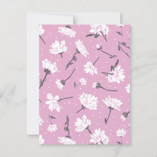 Rosa Blumenmuster-Design - Elegante Blume Art Postkarte