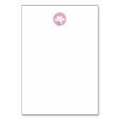 Rosa Blumenmuster-Design - Elegante Blume Art Tischnummer (Rückseite)