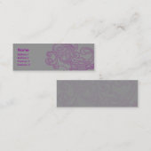 Rosa Blumenmuster - dünn Mini Visitenkarte (Vorne/Hinten)