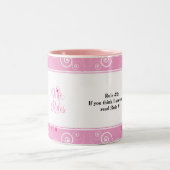 Rosa Blumenmuster Ehefrau Regeln Cup Tasse (Mittel)