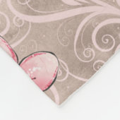 Rosa Blumenmuster Fleecedecke (Ecke)