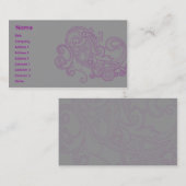 Rosa Blumenmuster - Geschäft Visitenkarte (Vorne/Hinten)